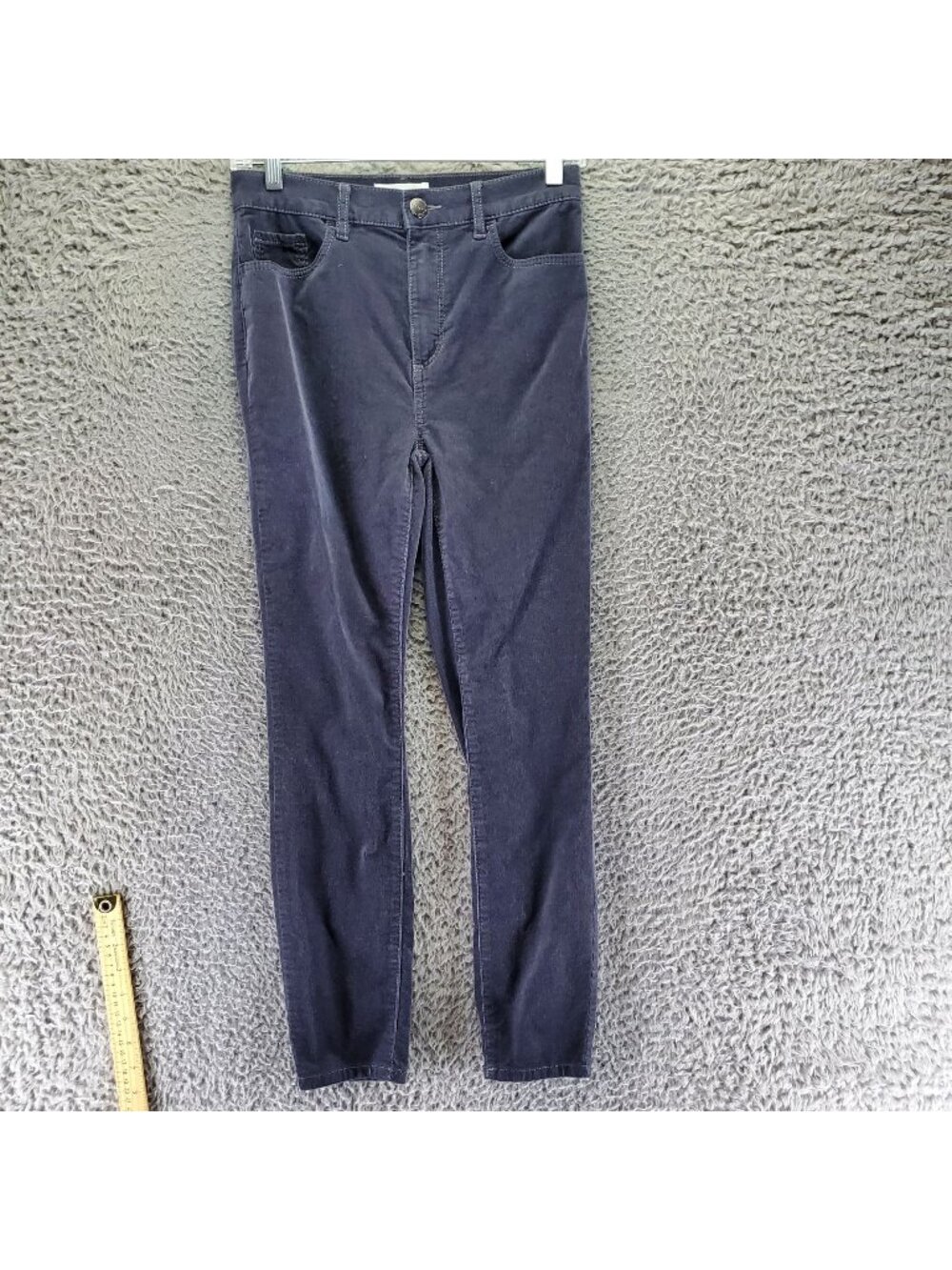 Loft Jeans Womens Waist 26/2 Size 2 Gray Stretch Corduroy High Waist Skinny